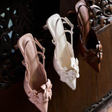 Veronica Floral Heels (White)