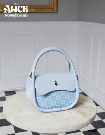 Disney Alice in Wonderland Lost in Wonderland Small Top Handle Bag (Light Blue)