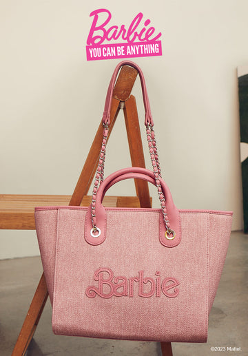 Barbie Dollfaced Structured Tote Bag (Pink)