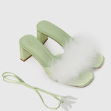 Disney Tinkerbell Keep On Flyin' Open Toe Heels (Light Green)