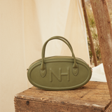 Nurita Harith Nyeki Oval Top Handles Bag (Dark Olive Green)