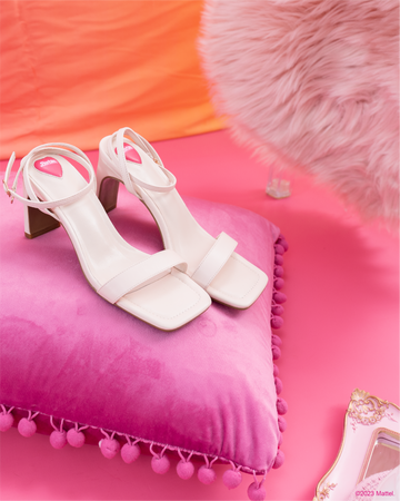 Barbie Plush Princess Open Toe Heels in Beige