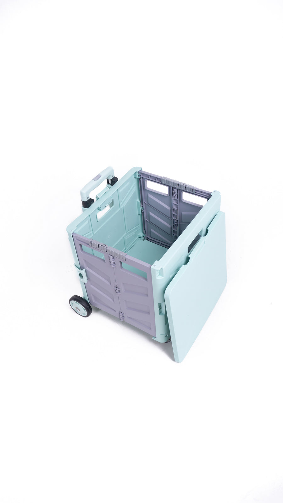 Sven Portable Folding Trolley Shopping Cart 75L (Light Green)
