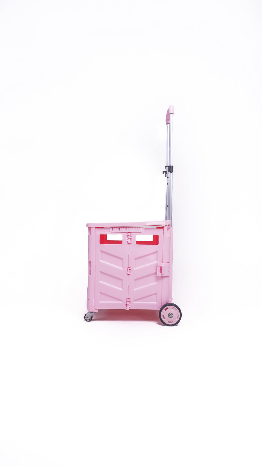 Sven Portable Folding Trolley Shopping Cart 75L (Pink)