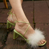 Disney Tinkerbell Keep On Flyin' Open Toe Heels (Light Green)
