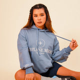 Airplane Mood Long Hoodie (Corn Flower Blue)