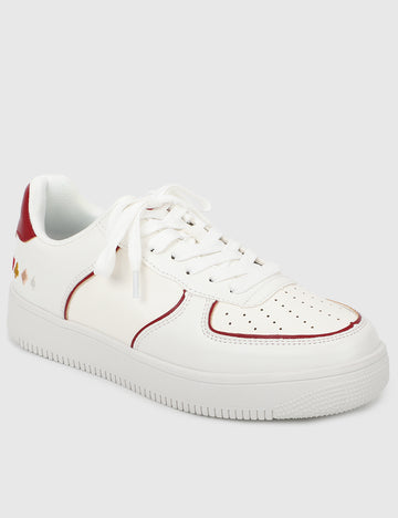 Milliot Club ALL-IN Rounded Toe Sneakers Men (White)