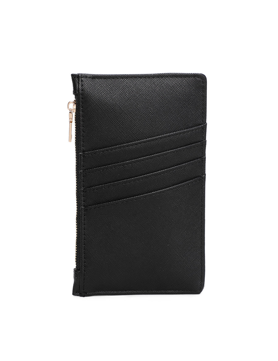 Paisley Zip Card Holder (Black)