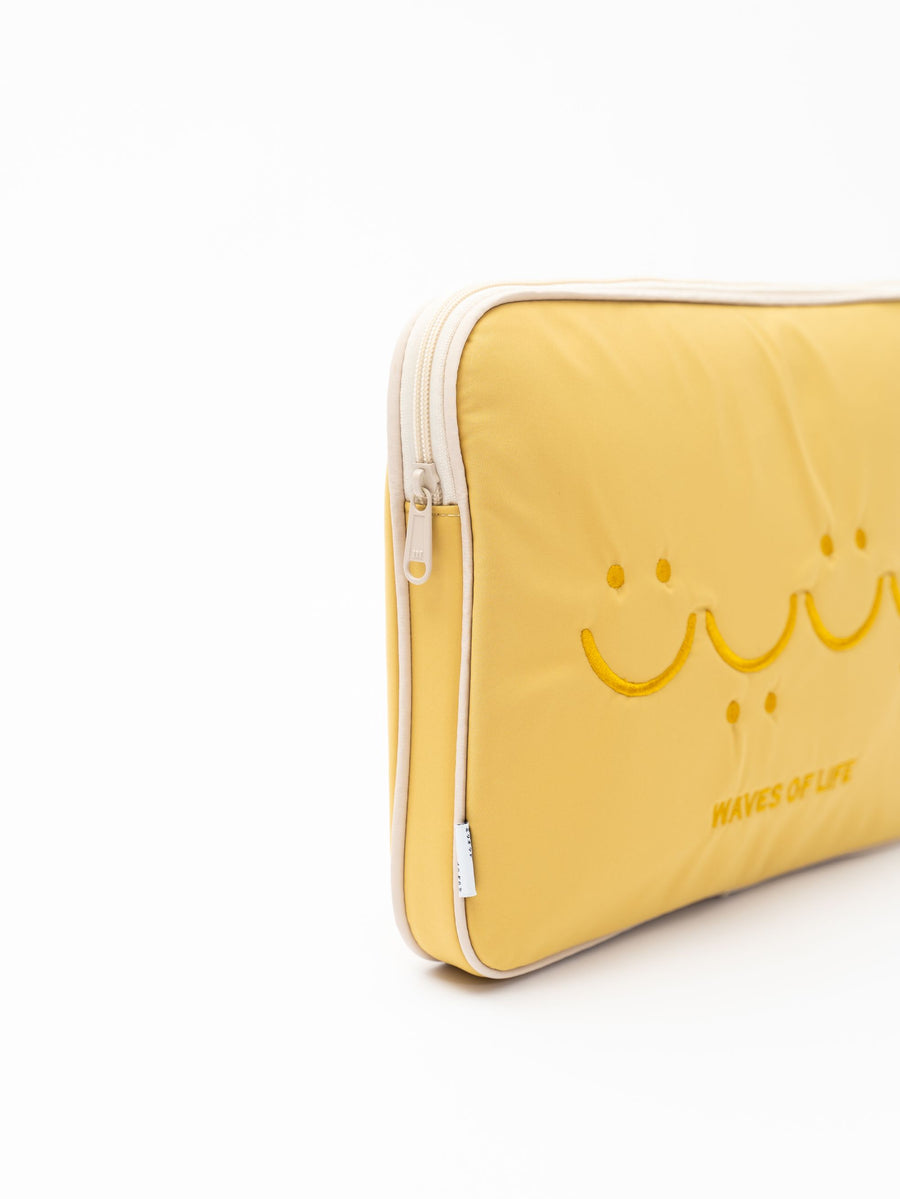 Waves Of Life 14 Inch Laptop Sleeve (Yellow)