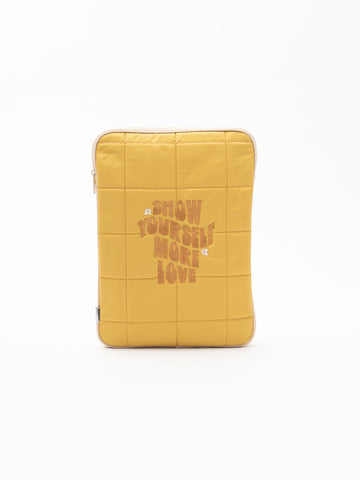 Show Yourself More Love 15 Inch Laptop Sleeve (Yellow)