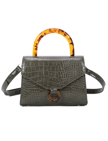 Joelle Top Handles Bag (Dark Sea Green)