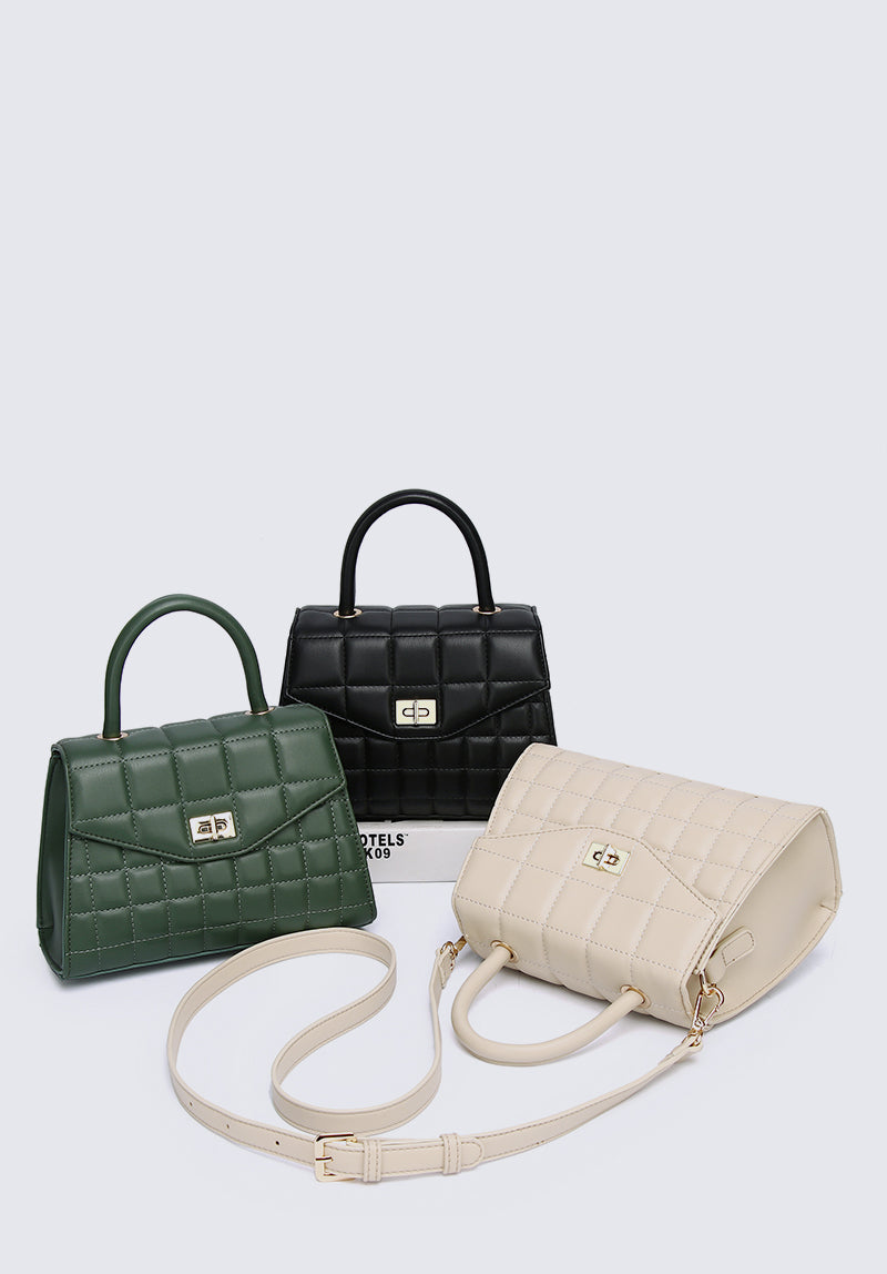 La Mode Top Handle Bag (Dark Green)