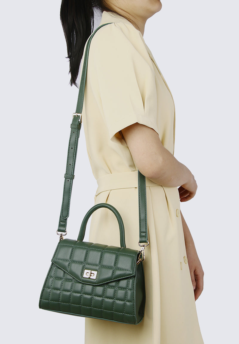 La Mode Top Handle Bag (Dark Green)