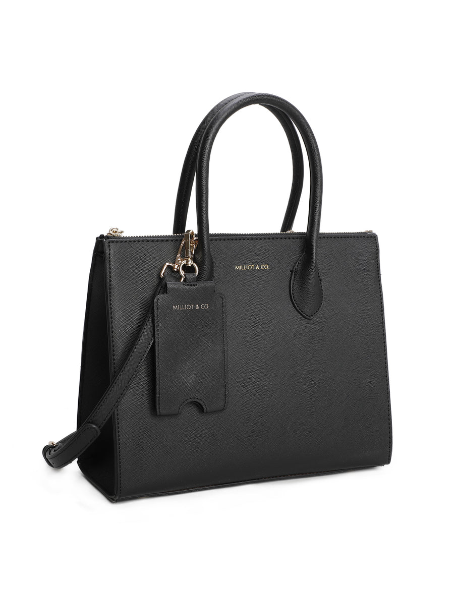 Sebastiane Top Handle Bag (Black)