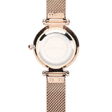 Endora Rose Gold Mesh Strap Watch (Salmon)
