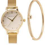 Zoey Gold Mesh Strap Watch (Gold)