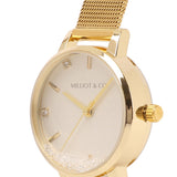 Zoey Gold Mesh Strap Watch (Gold)