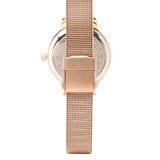Harper Rose Gold Mesh Strap Watch (Salmon)