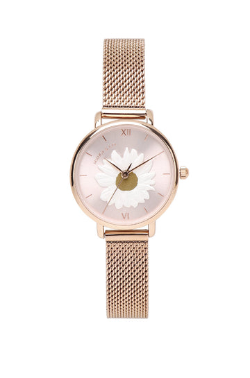 Darcy Rose Gold Mesh Strap Watch (Nude)