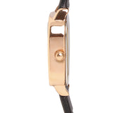 Ainsley Rose Gold Leather Strap Watch (Black)