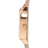 Ainsley Rose Gold Leather Strap Watch (Beige)