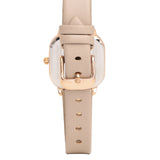 Ainsley Rose Gold Leather Strap Watch (Beige)