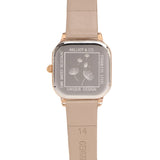 Ainsley Rose Gold Leather Strap Watch (Beige)