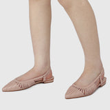 Kym Pointed Toe Flats (Pink)