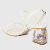 Skuyler Floral Heels (White)