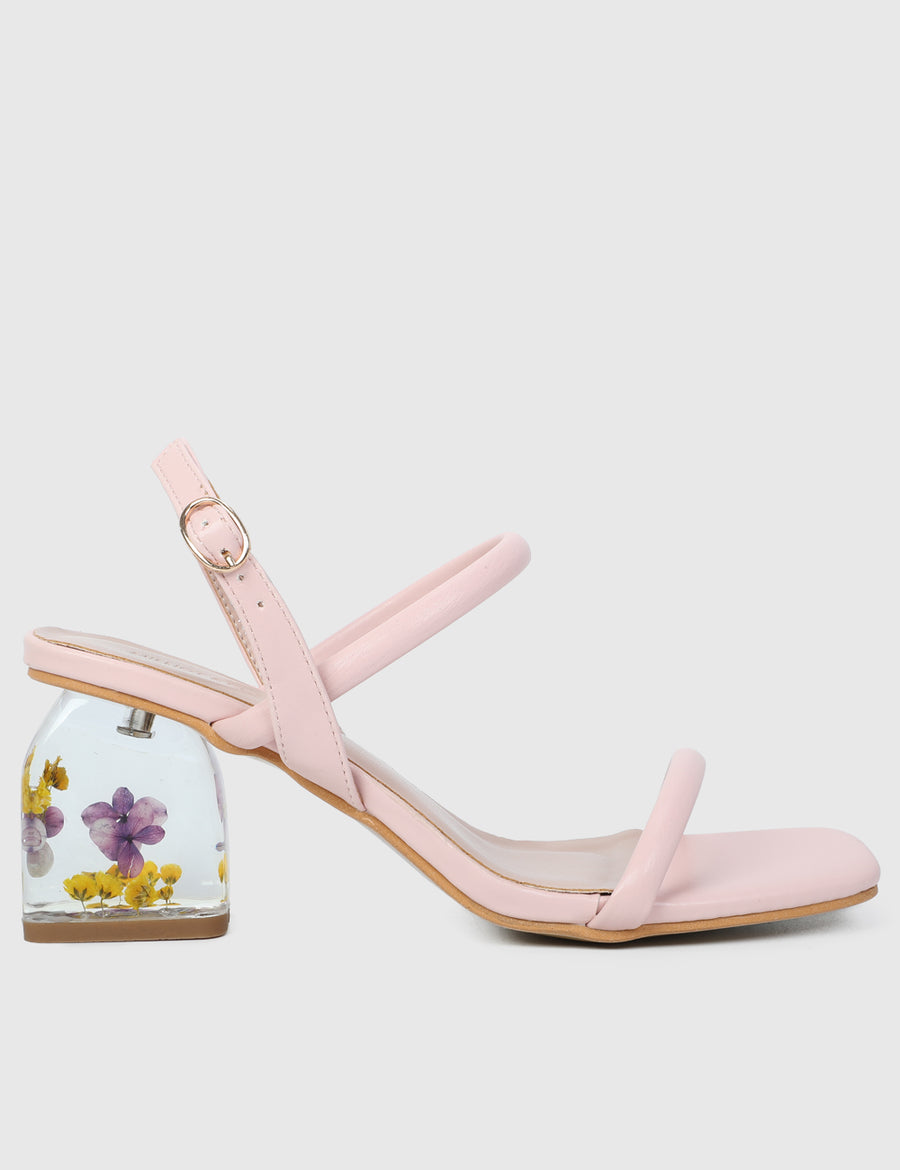 Skuyler Floral Heels (Pink)