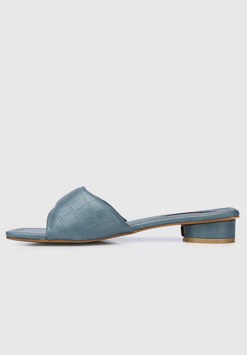 Nurita Harith Haniya Open Toe Heels (Steel Blue)