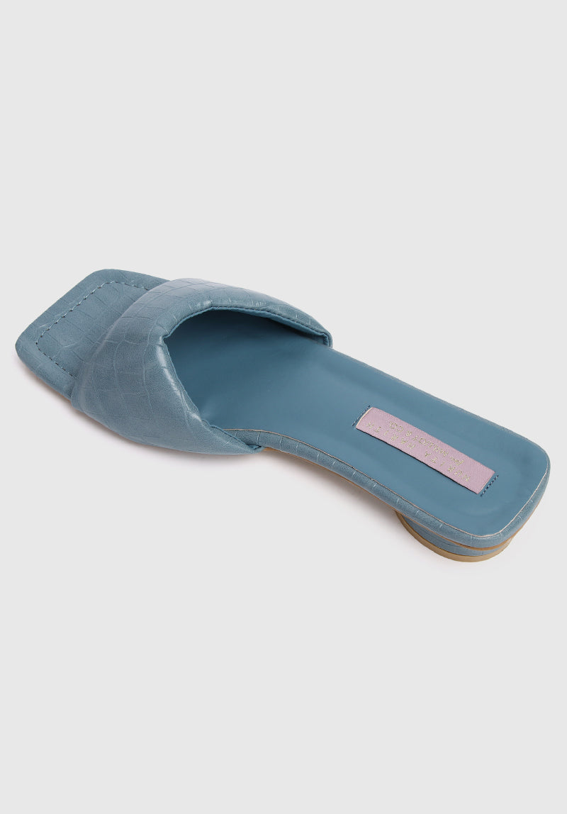 Nurita Harith Haniya Open Toe Heels (Steel Blue)