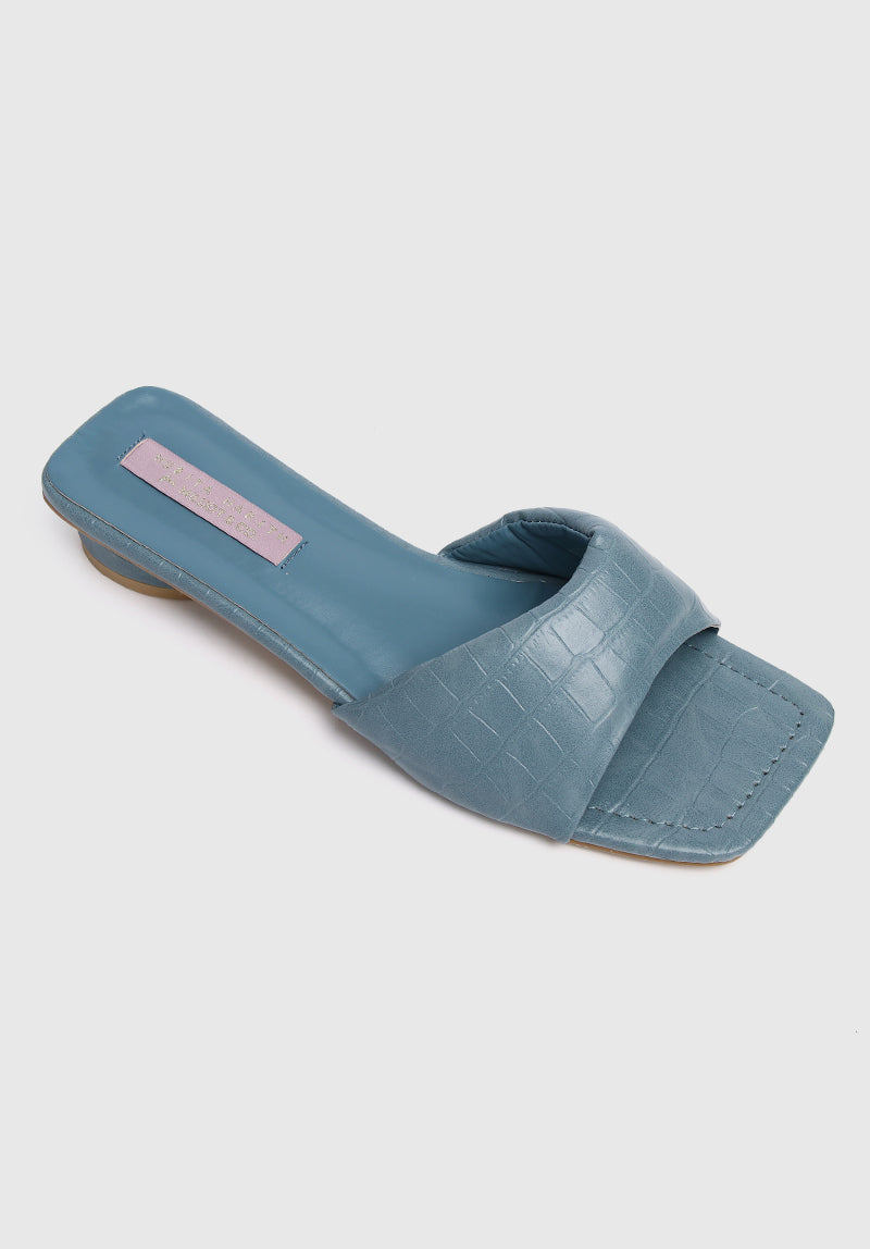 Nurita Harith Haniya Open Toe Heels (Steel Blue)