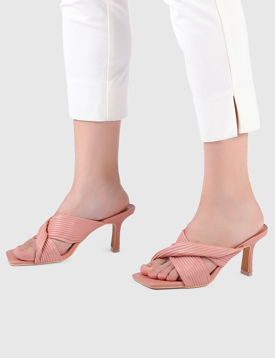Sapphire Open Toe Heels (Pink)