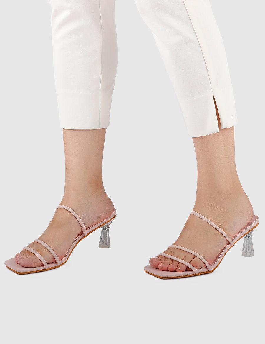 Candace Open Toe Heels (Pink)