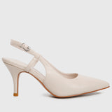 Lally Pointed Toe Heels (White)