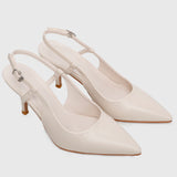 Lally Pointed Toe Heels (White)
