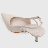 Lally Pointed Toe Heels (White)