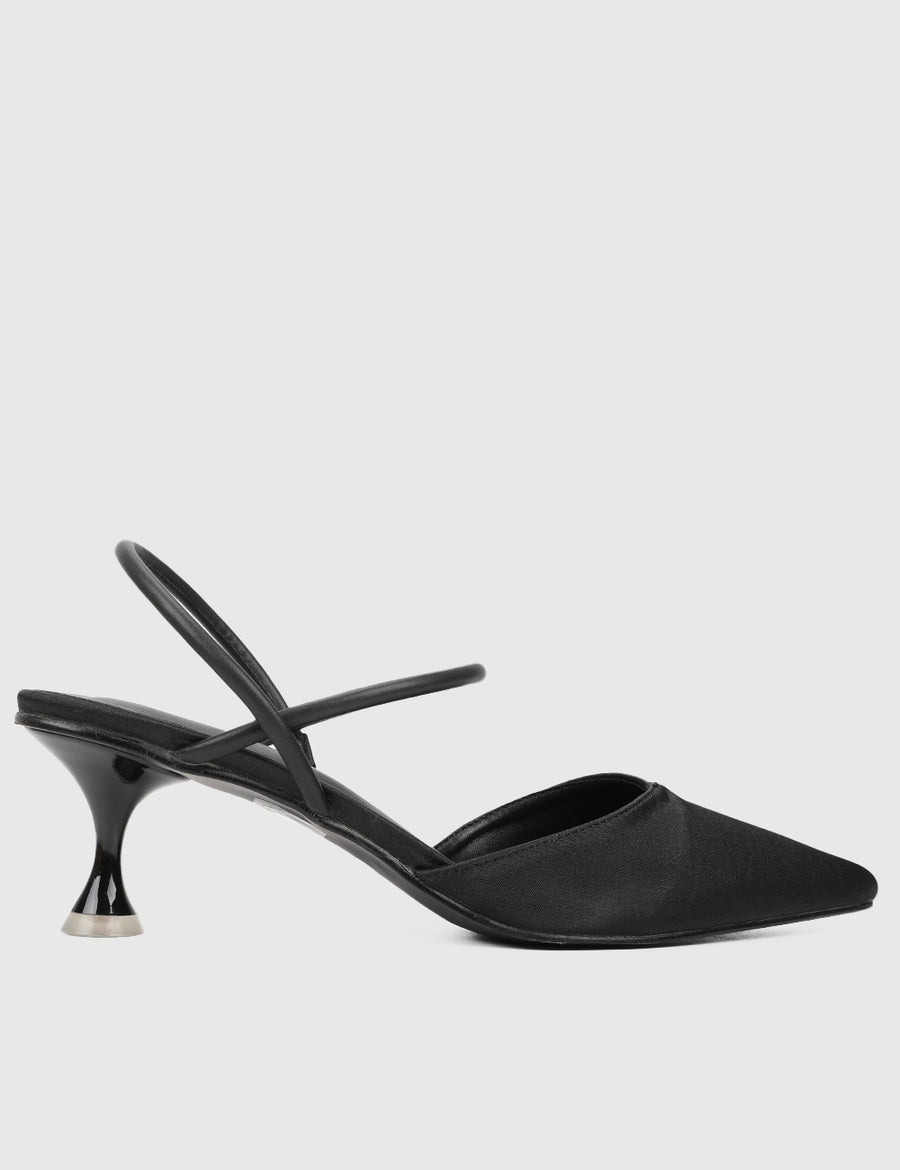 Enya Pointed Toe Heels (Black)