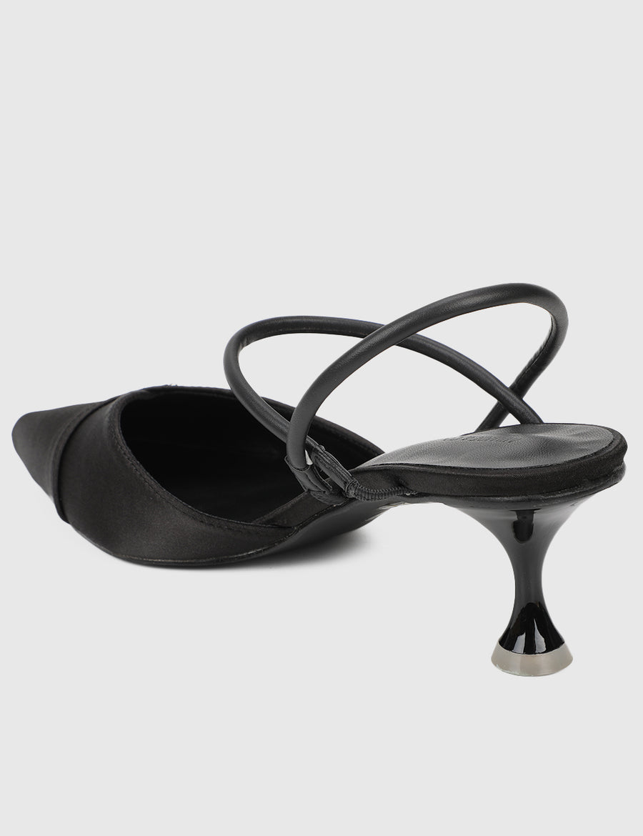 Enya Pointed Toe Heels (Black)