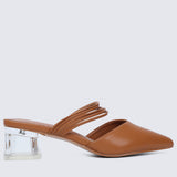 Terah Pointed Toe Heels (Brown)