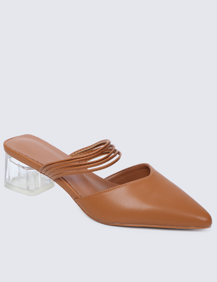 Terah Pointed Toe Heels (Brown)