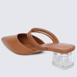 Terah Pointed Toe Heels (Brown)