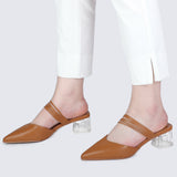 Terah Pointed Toe Heels (Brown)