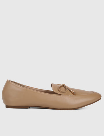 Enya Square Toe Loafers, Moccasins & Boat Shoes (Tortilla)