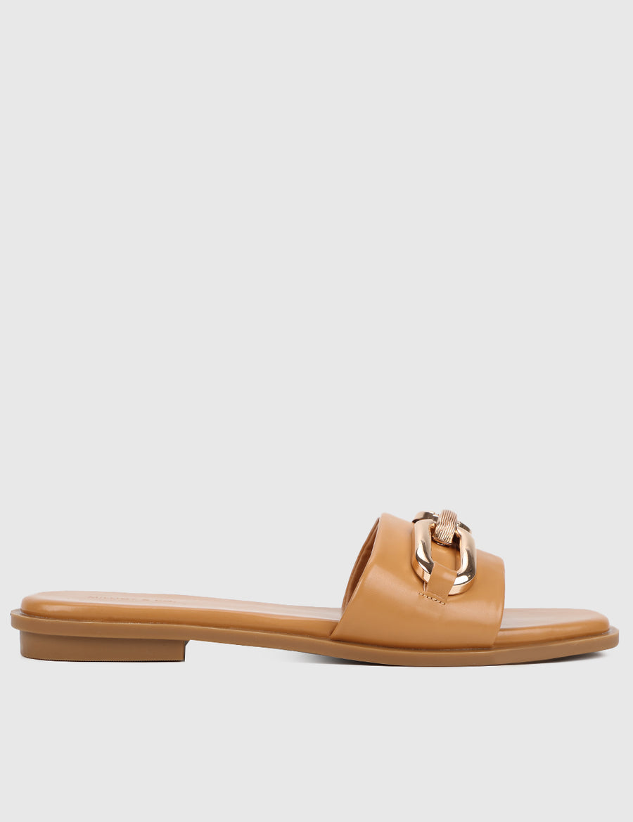 Coralie Open Toe Sandals & Flip Flops (Brown)