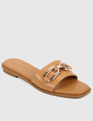 Coralie Open Toe Sandals & Flip Flops (Brown)