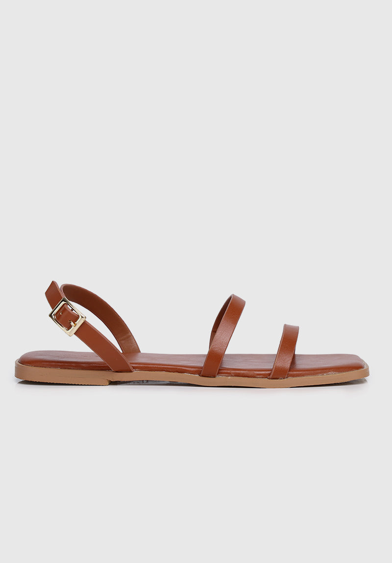 Bettina Open Toe Sandals & Flip Flops (Brown)