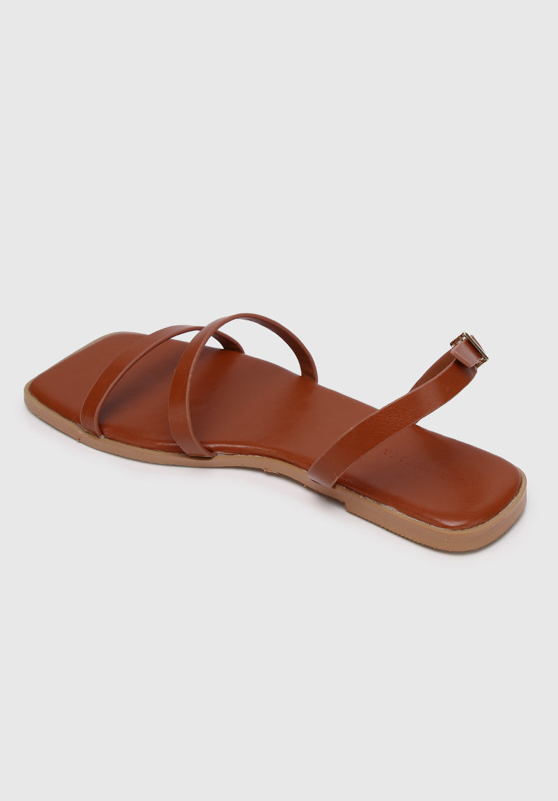 Bettina Open Toe Sandals & Flip Flops (Brown)