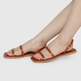 Bettina Open Toe Sandals & Flip Flops (Brown)